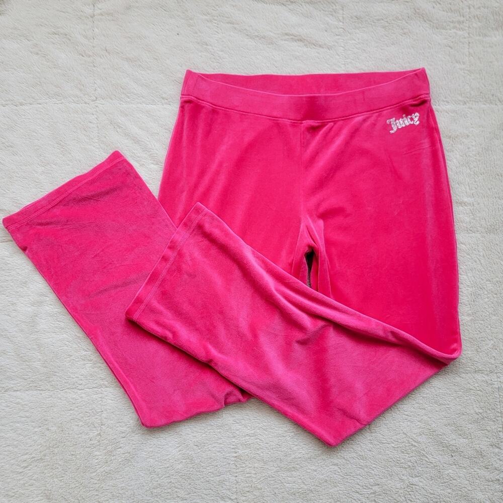 Juicy Couture Bright Pink Velour Tracksuit Pants